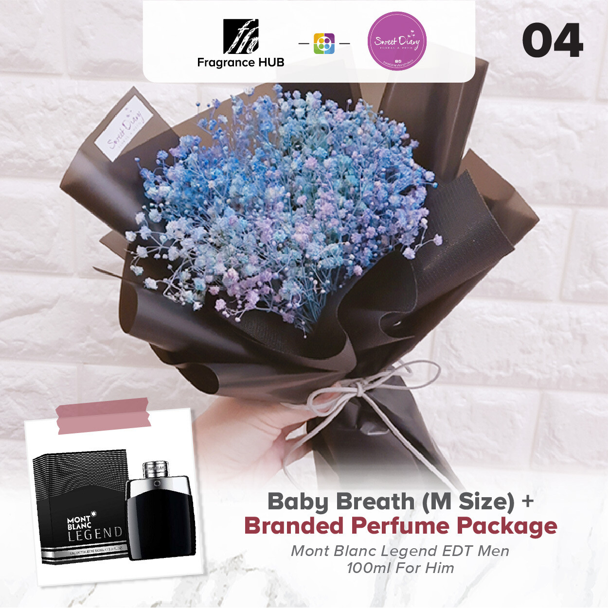 Baby Breath (M Size) + Fragrance Hub Branded Perfume (By: Sweet Diary from Puchong)