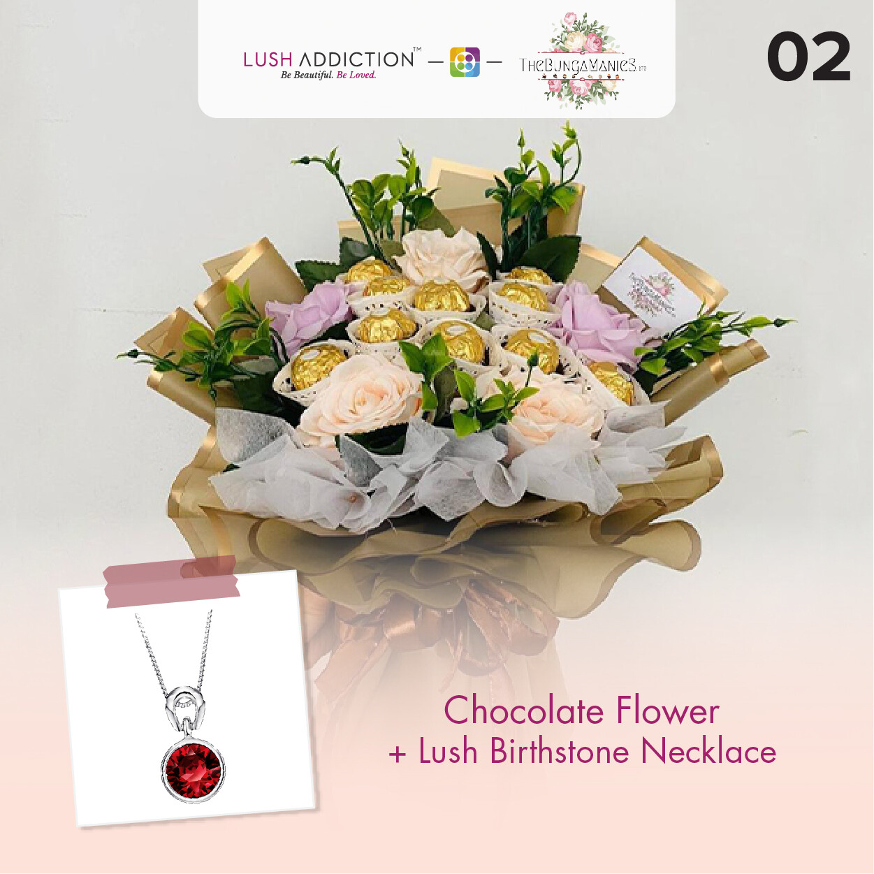 Good Old Time Soap Roses Bouquet  + Lush Addiction Necklace (By: The Bunga Manies from Bintulu)