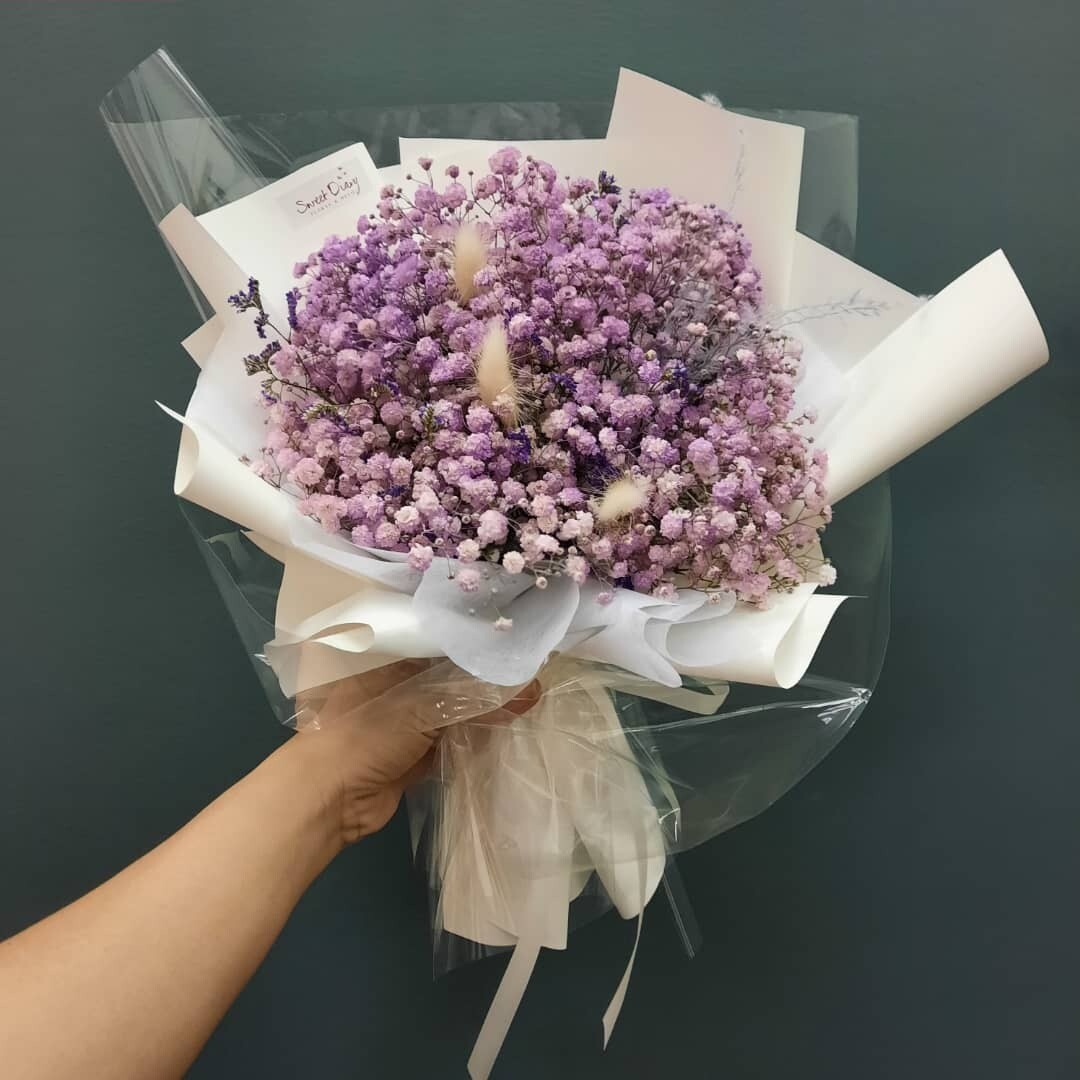 Baby Breath with Bunny Tails (S Size) (By: Sweet Diary from Puchong)