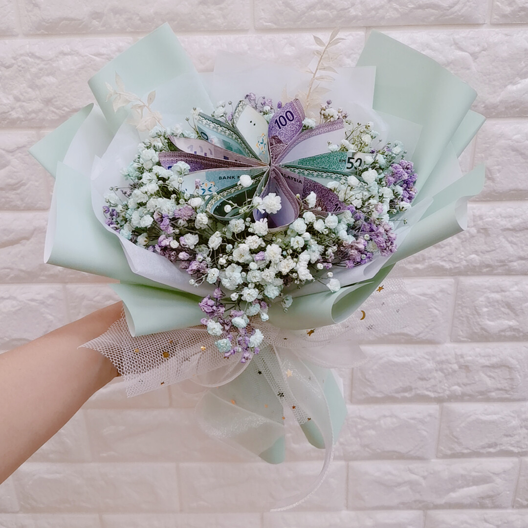 Money Flower and Baby Breath (By: Sweet Diary from Puchong)