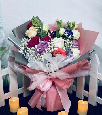 Peach Perfection Fresh Flowers Bouquet (By: The Bunga Manies from Bintulu)