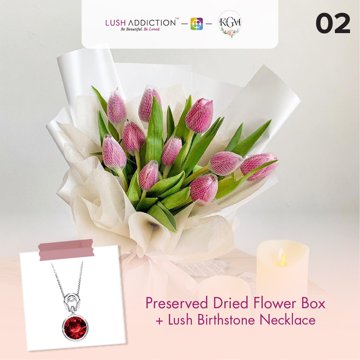 Happy Joy  + Lush Addiction Necklace (By: Keshwini Florist from KL
