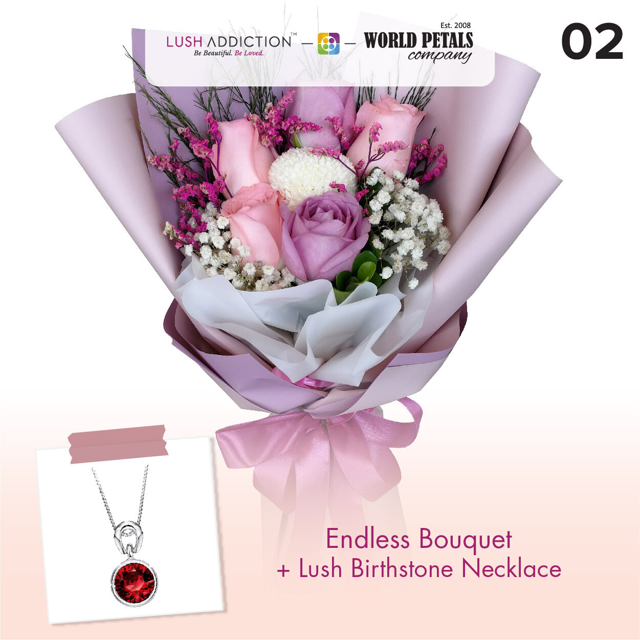 Endless + Lush Addiction Necklace (By: World Petals Florist from KL)