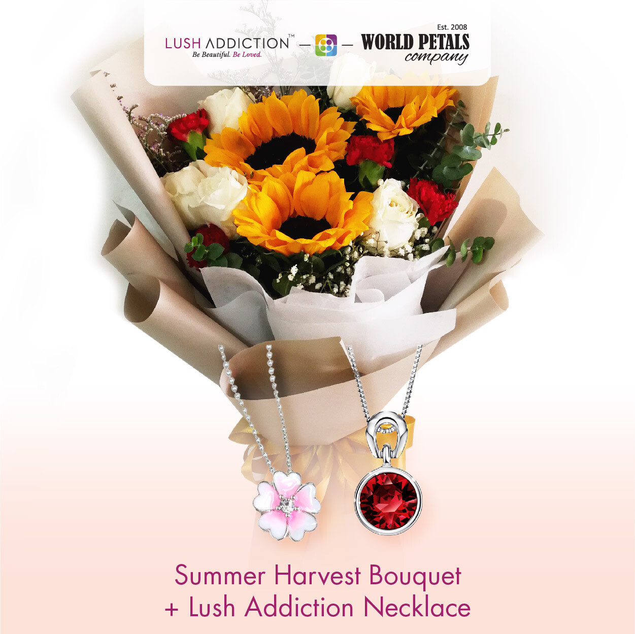 Summer Harvest + Lush Addiction Necklace (By: World Petals Florist from KL)