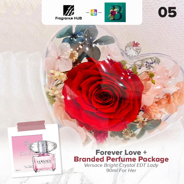 Forever Love Bouquet + Fragrance Hub Branded Perfume (By: The Bliss Florist from Melaka)