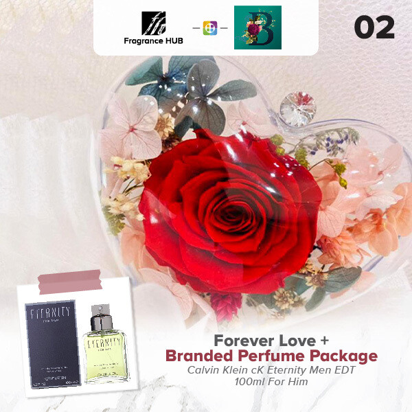 Forever Love Bouquet + Fragrance Hub Branded Perfume (By: The Bliss Florist from Melaka)