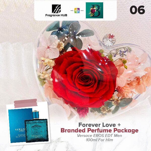 Forever Love Bouquet + Fragrance Hub Branded Perfume (By: The Bliss Florist from Melaka)