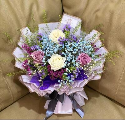 A Colourful Summer Fresh Flowers Bouquet (By: The Bunga Manies from Bintulu)