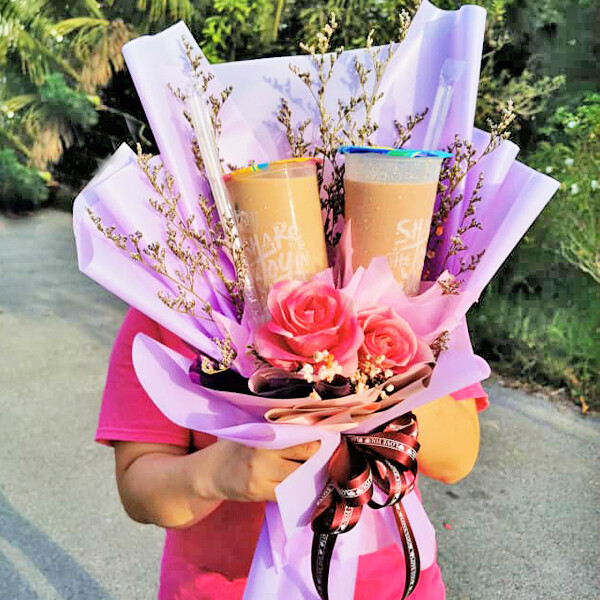 Milk Tea Flower Bouquet (By: Brilliant Creative Florist from Sibu)