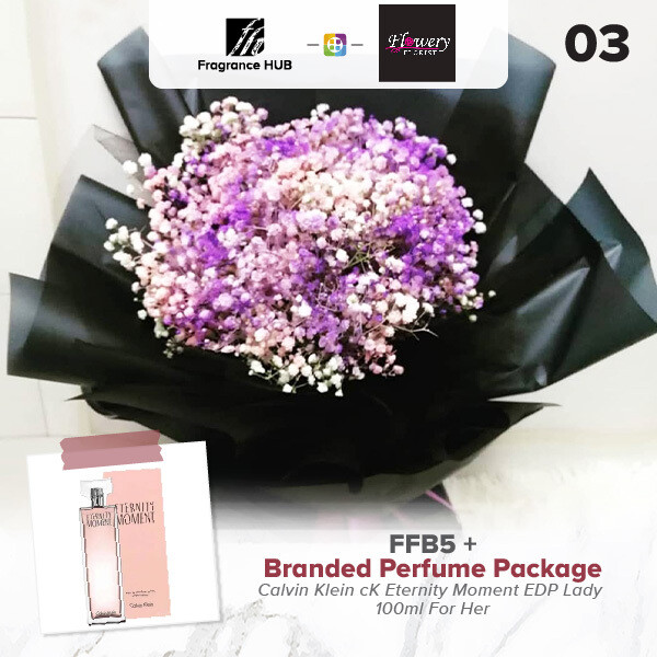 FFB5 Bouquet + Fragrance Hub Branded Perfume (By: Flowery Florist from Seri Kembangan)