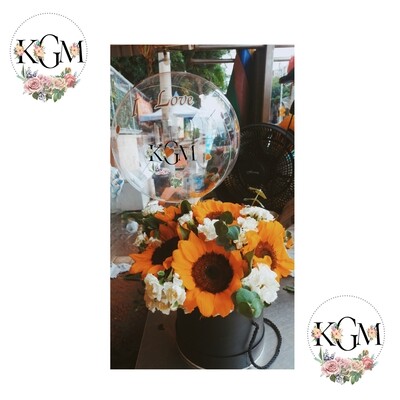 Sunflower Box with Air Balloon (By: Keshwini Florist from KL