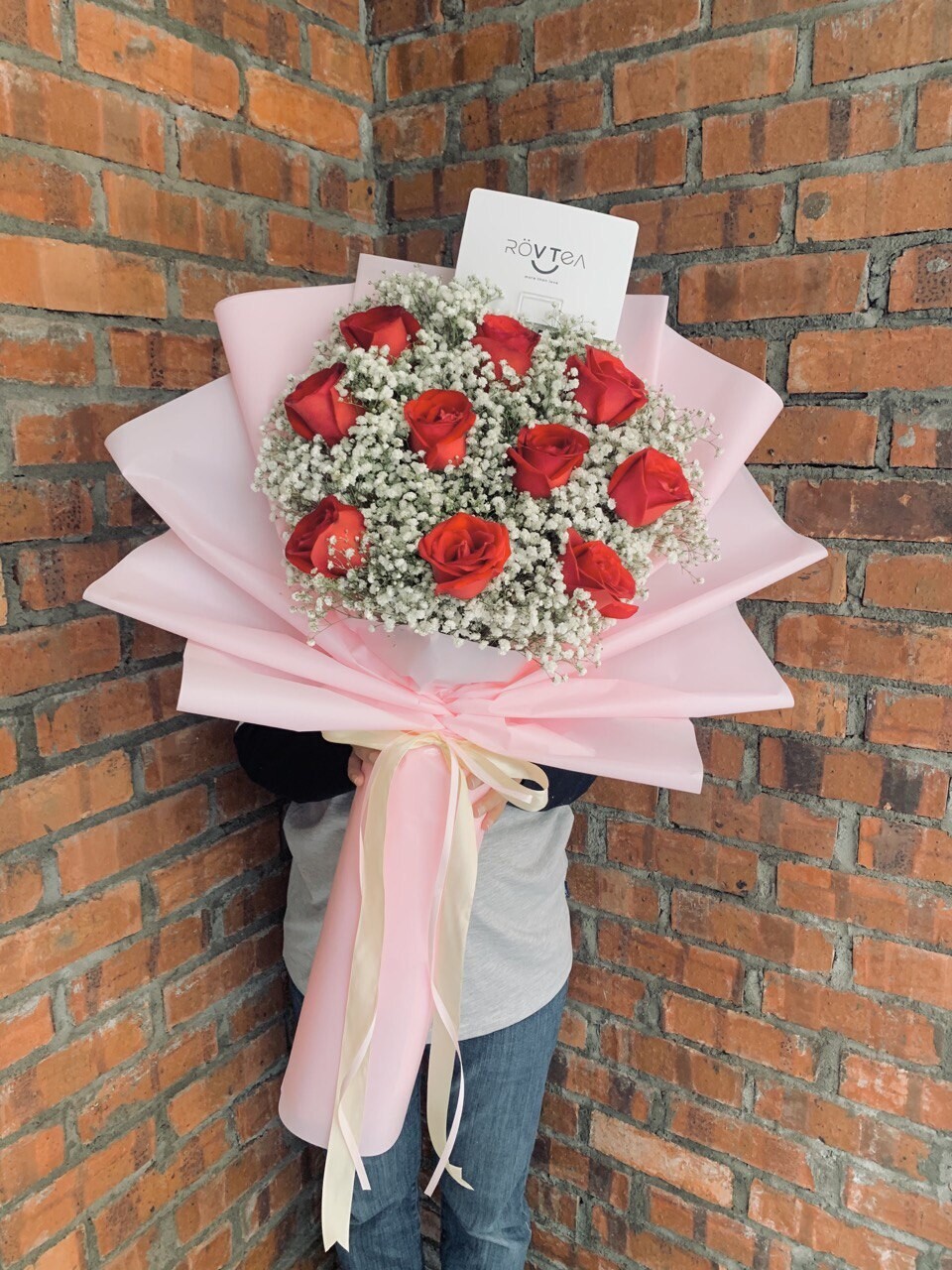10 ROSE+BABY BREATH L (By: Rovtea Empire from Ampang)
