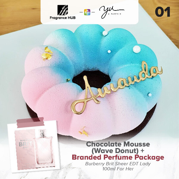Chocolate Mousse (Wave Donut) + Fragrance Hub Branded Perfume (By: Yu.Qi Pastries from KL)