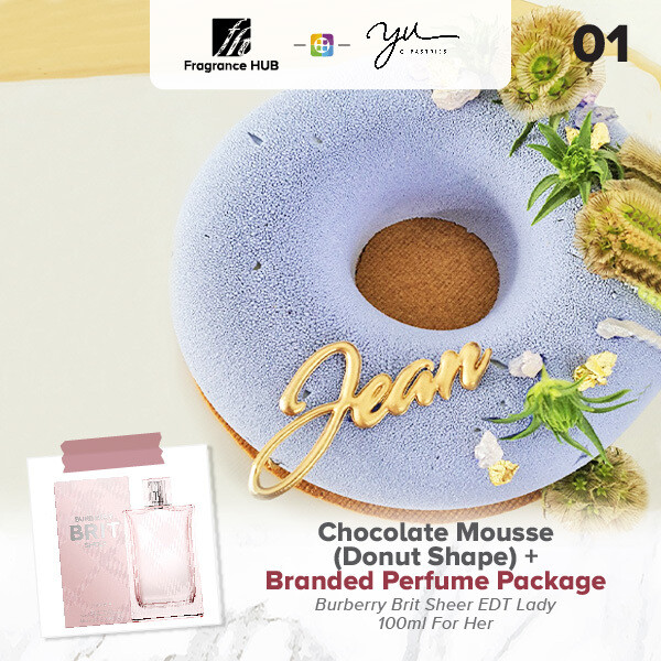 Chocolate Mousse (Donut Shape) + Fragrance Hub Branded Perfume (By: Yu.Qi Pastries from KL)