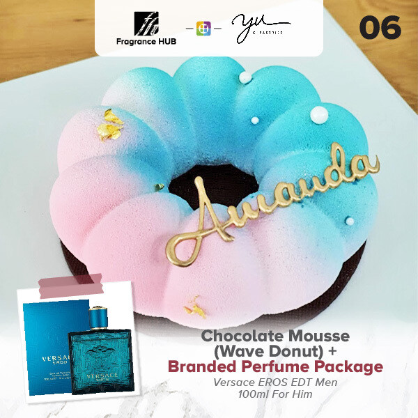 Chocolate Mousse (Wave Donut) + Fragrance Hub Branded Perfume (By: Yu.Qi Pastries from KL)