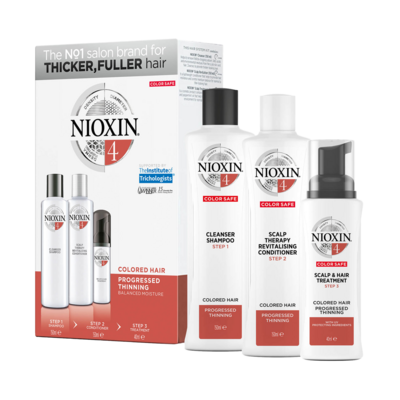 Nioxin System 4 Super Value Trial Kit including Shampoo 300ml Conditioner 300ml Treatment 100ml (By: Faculty of Hair)