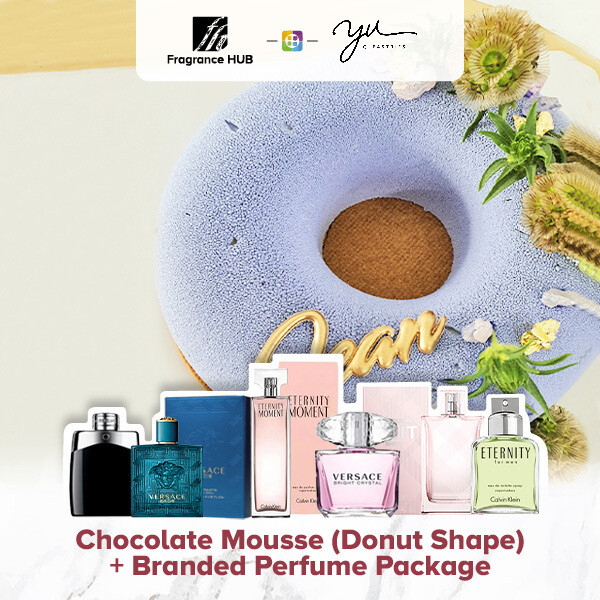 Chocolate Mousse (Donut Shape) + Fragrance Hub Branded Perfume (By: Yu.Qi Pastries from KL)