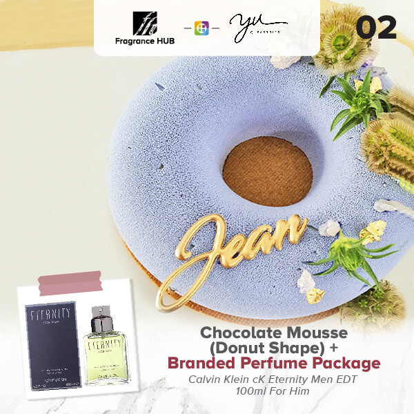 Chocolate Mousse (Donut Shape) + Fragrance Hub Branded Perfume (By: Yu.Qi Pastries from KL)