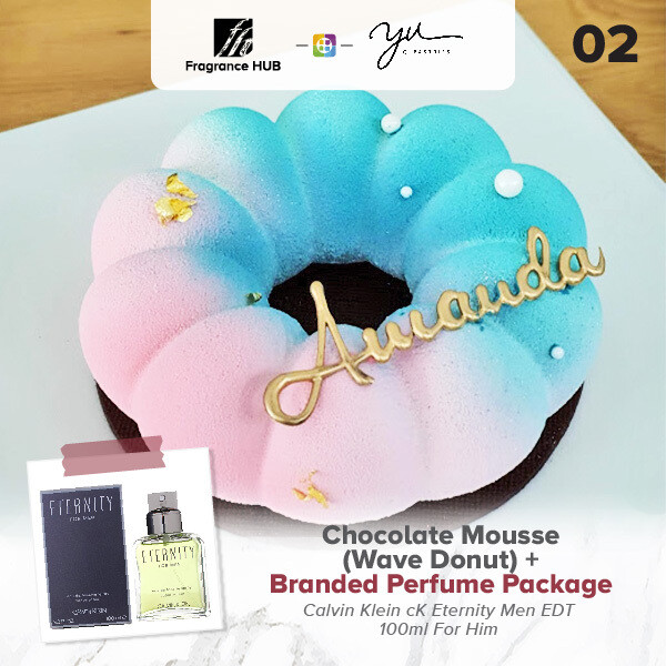 Chocolate Mousse (Wave Donut) + Fragrance Hub Branded Perfume (By: Yu.Qi Pastries from KL)