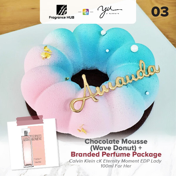 Chocolate Mousse (Wave Donut) + Fragrance Hub Branded Perfume (By: Yu.Qi Pastries from KL)