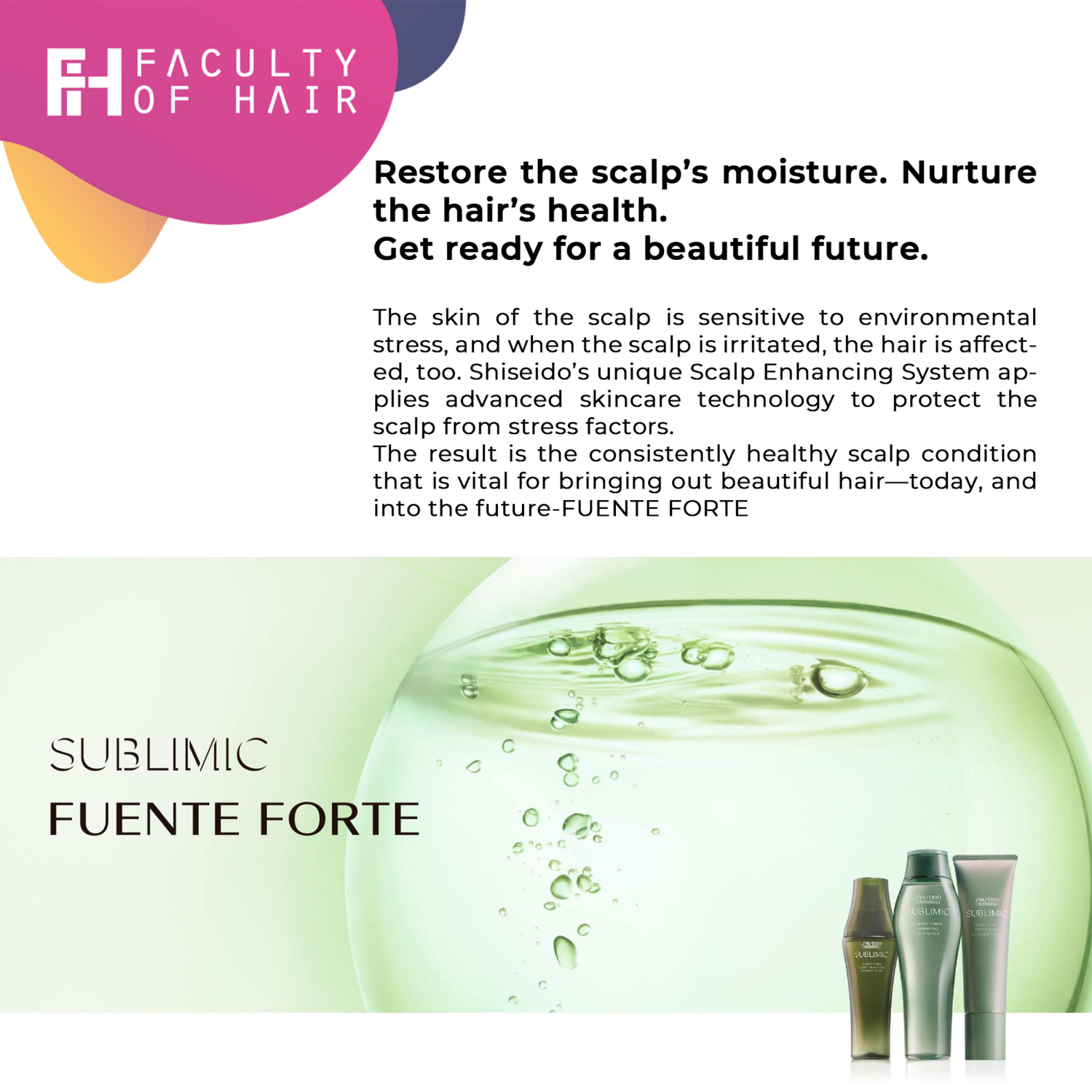 Shiseido Professional Sublimic Fuente Forte Shampoo (Dandruff Scalp) 500ml (By: Faculty of Hair)
