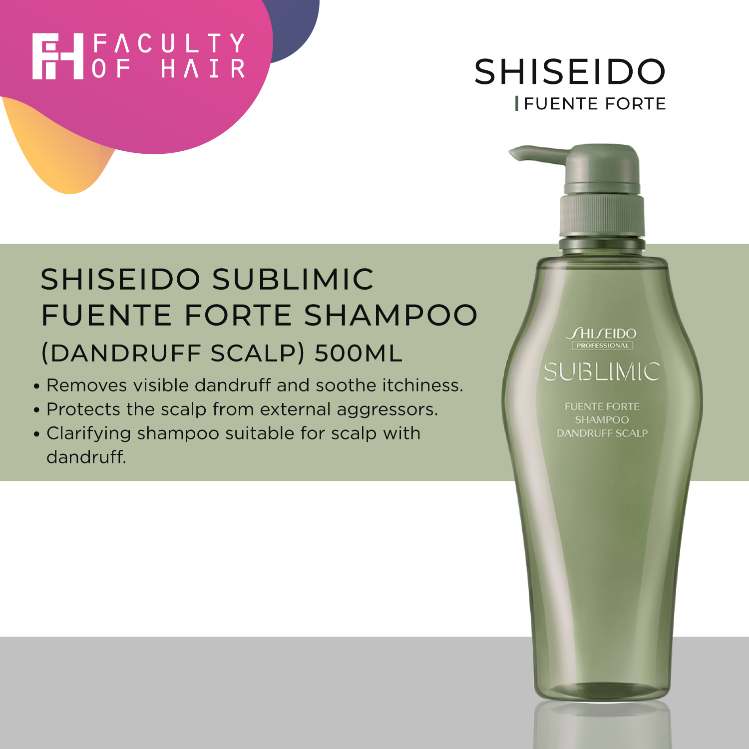 Shiseido Professional Sublimic Fuente Forte Shampoo (Dandruff Scalp) 500ml (By: Faculty of Hair)
