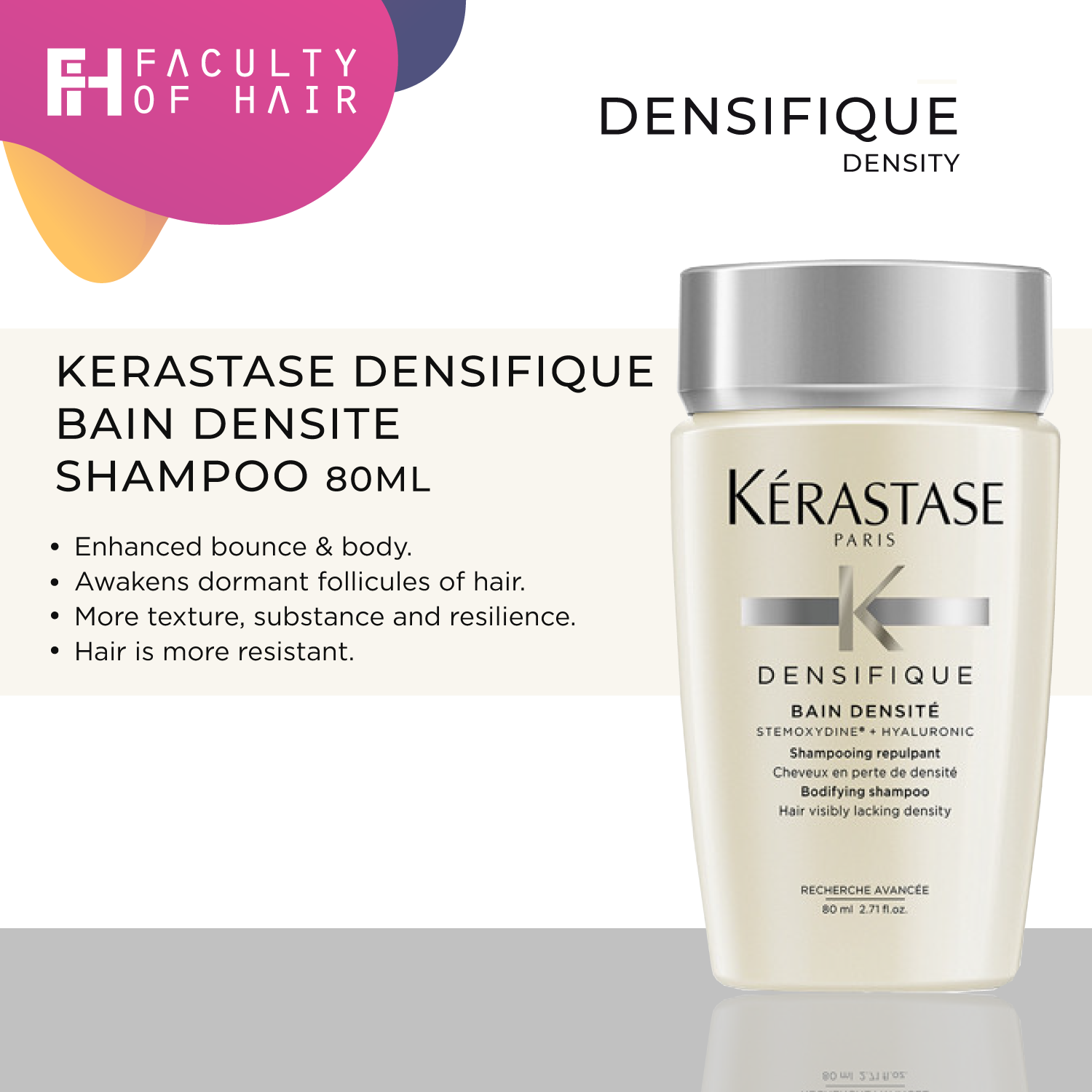 Kerastase Densifique Bain Densite Shampoo Travel Size 80ml
 (By: Faculty of Hair)