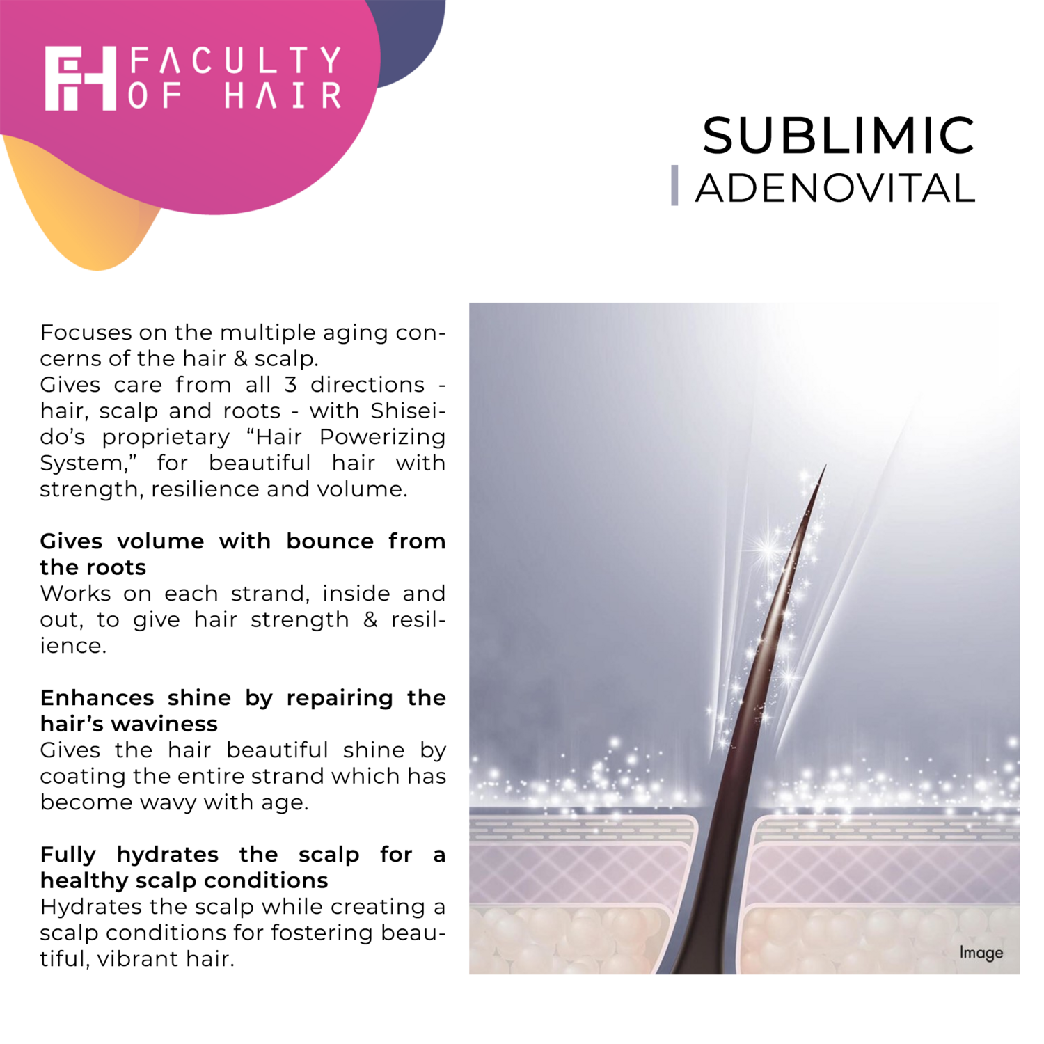 Shiseido Sublimic Adenovital Shampoo 250ml (By: Faculty of Hair)