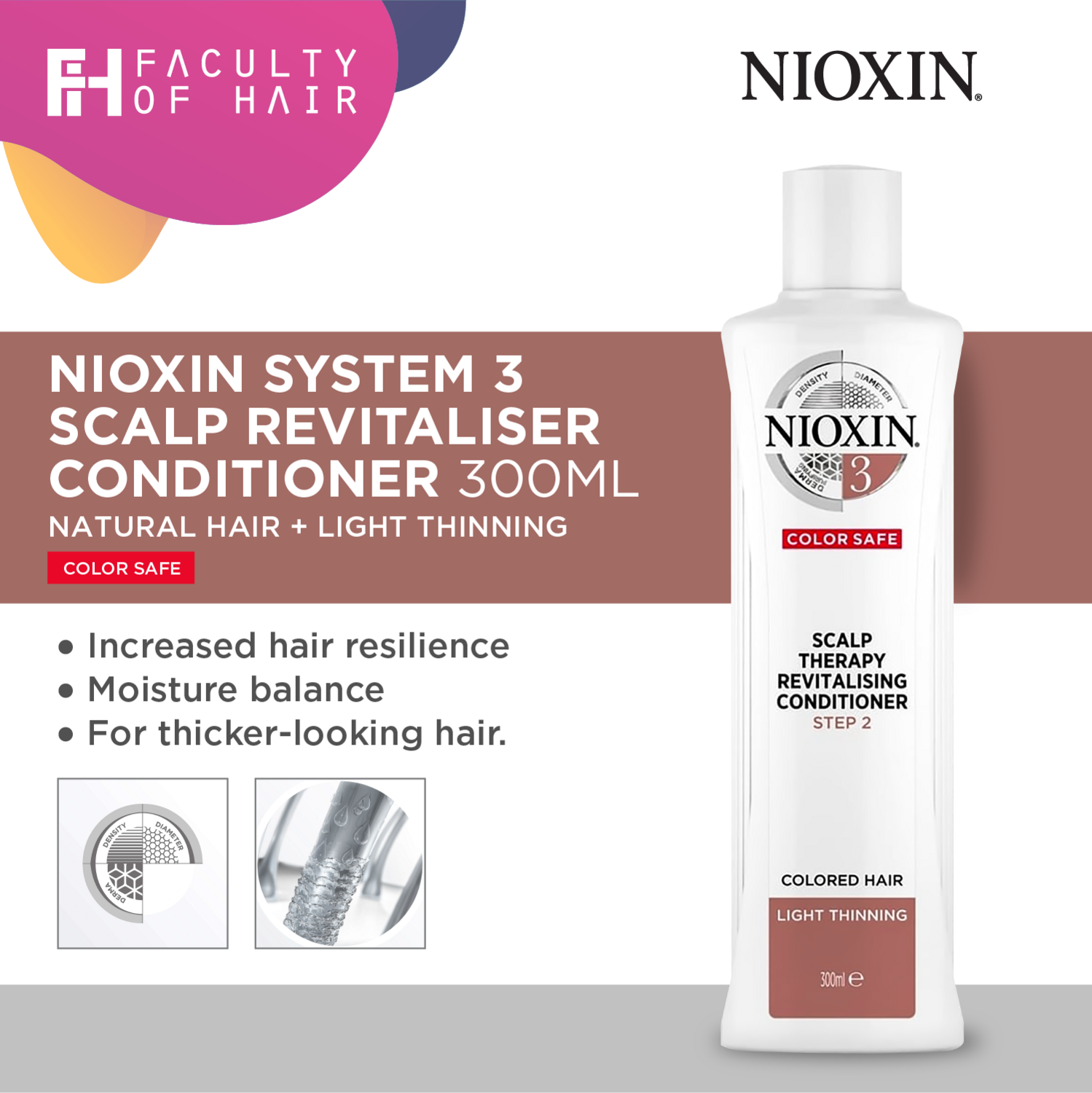 Nioxin System 3 Scalp Revitaliser 300ml (By: Faculty of Hair)