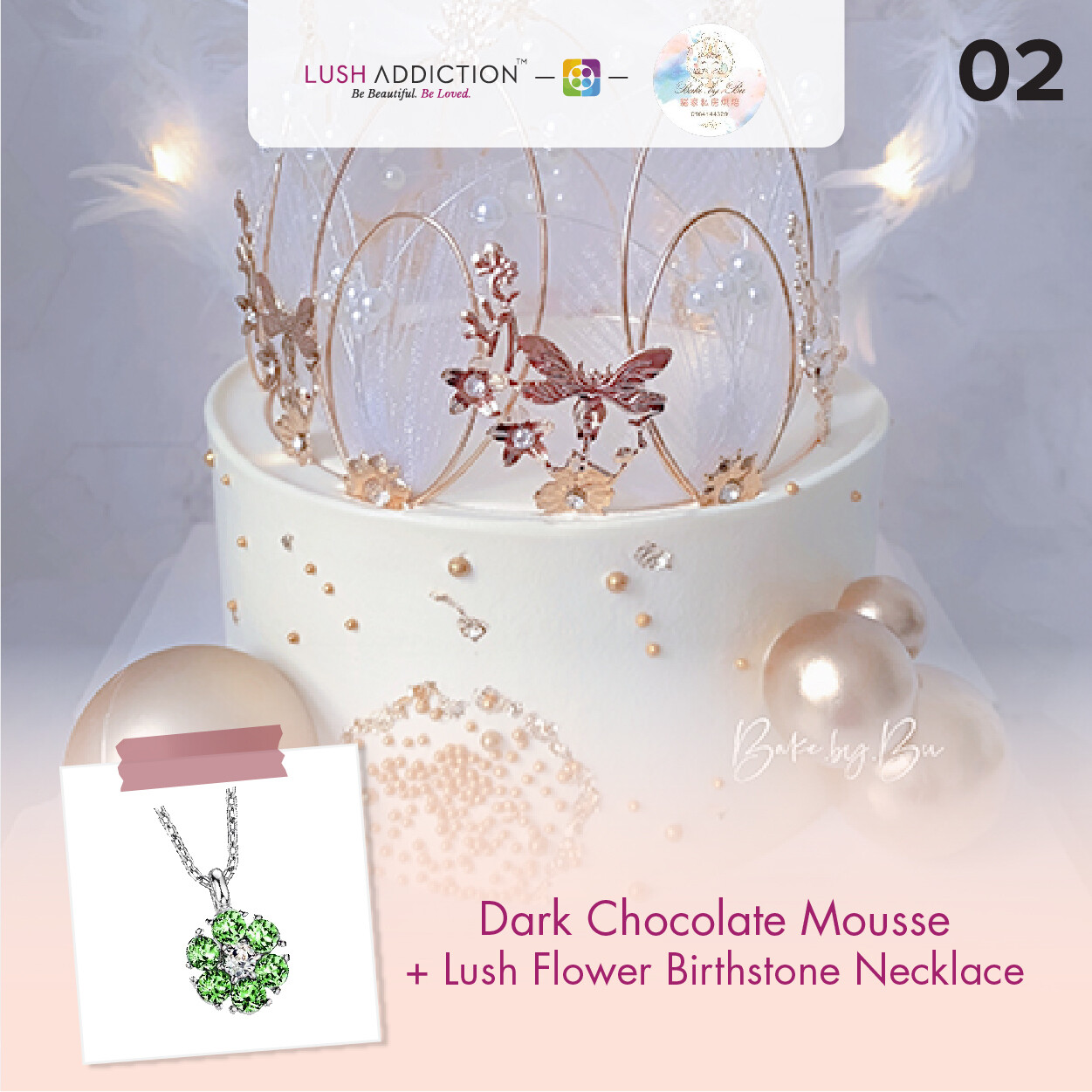 Dark chocolate mousse + Lush Addiction Necklace (By: Bake By Bu from Penang)