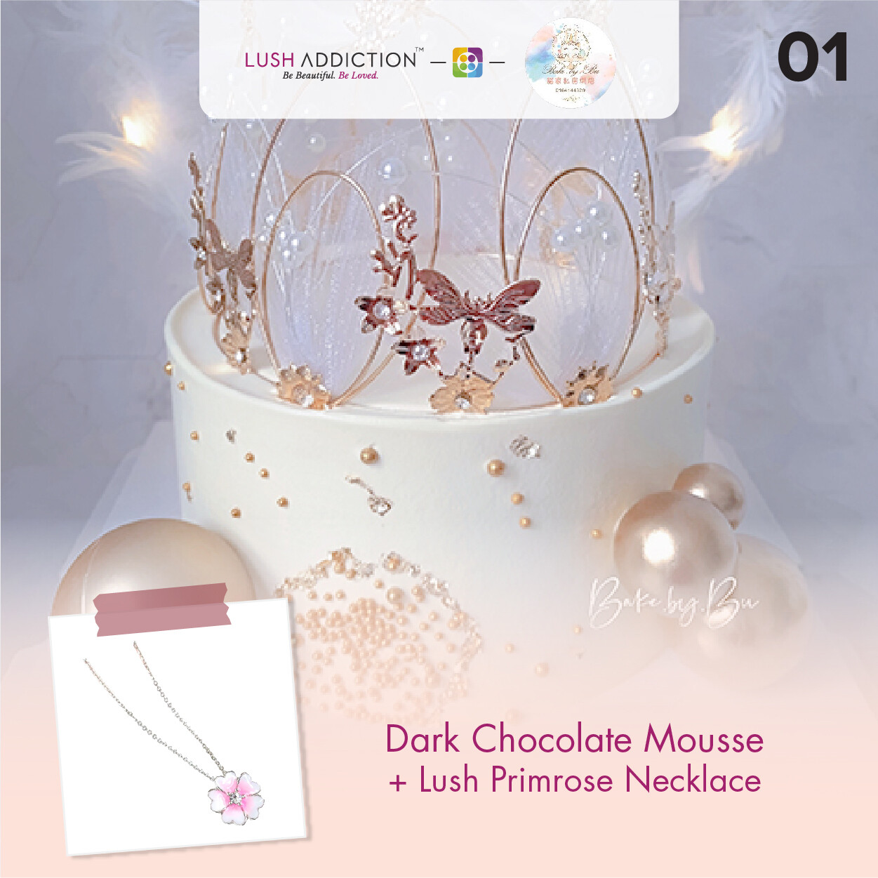 Dark chocolate mousse + Lush Addiction Necklace (By: Bake By Bu from Penang)