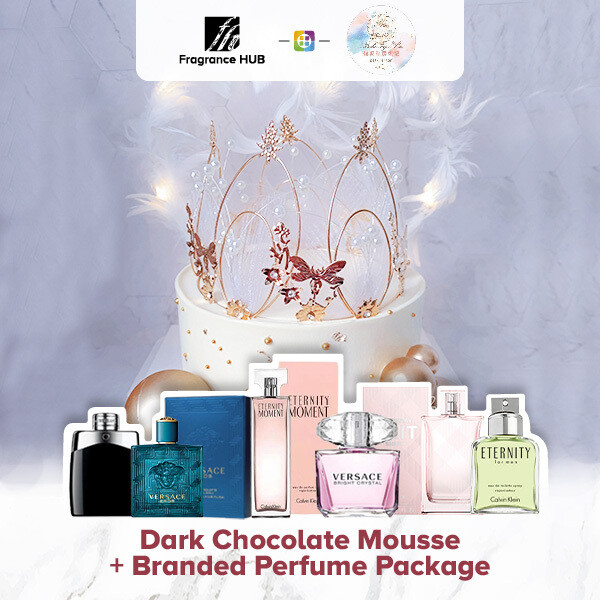 Dark chocolate mousse + Fragrance Hub Branded Perfume (By: Bake by bu from Penang)