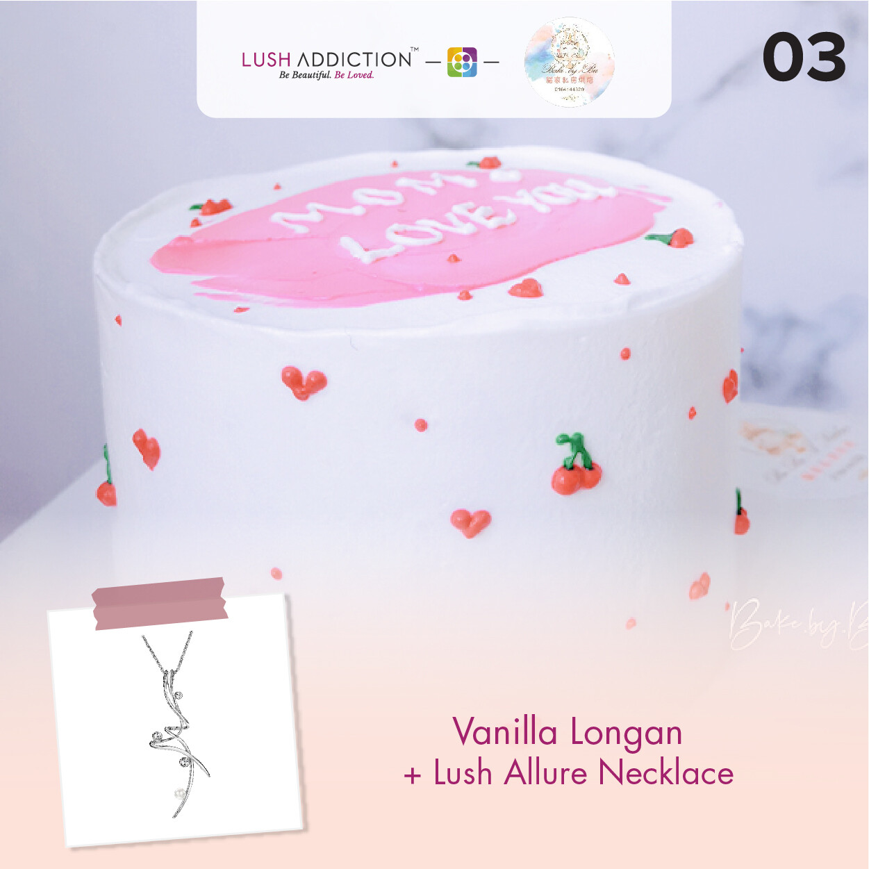 Vanilla longan + Lush Addiction Necklace (By: Bake By Bu from Penang)
