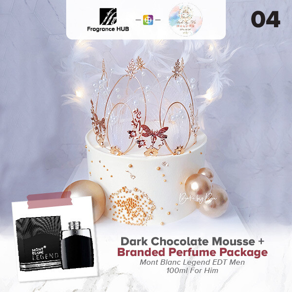 Dark chocolate mousse + Fragrance Hub Branded Perfume (By: Bake by bu from Penang)