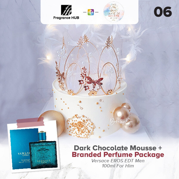 Dark chocolate mousse + Fragrance Hub Branded Perfume (By: Bake by bu from Penang)