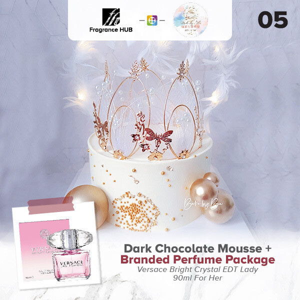Dark chocolate mousse + Fragrance Hub Branded Perfume (By: Bake by bu from Penang)