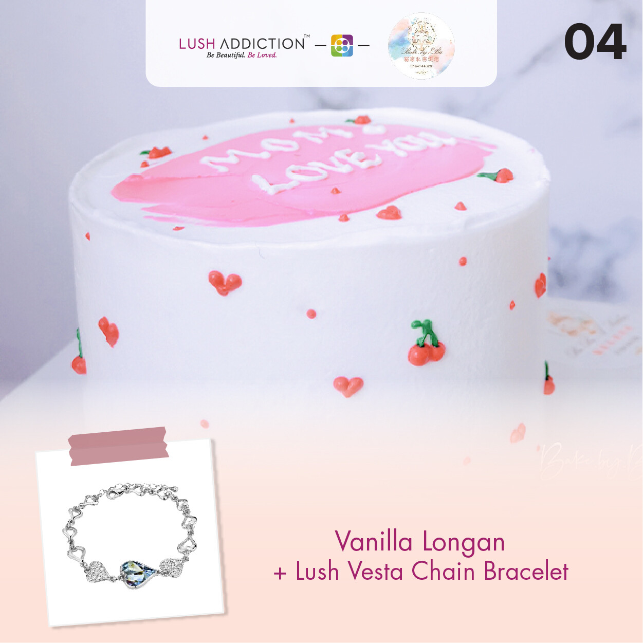 Vanilla longan + Lush Addiction Necklace (By: Bake By Bu from Penang)