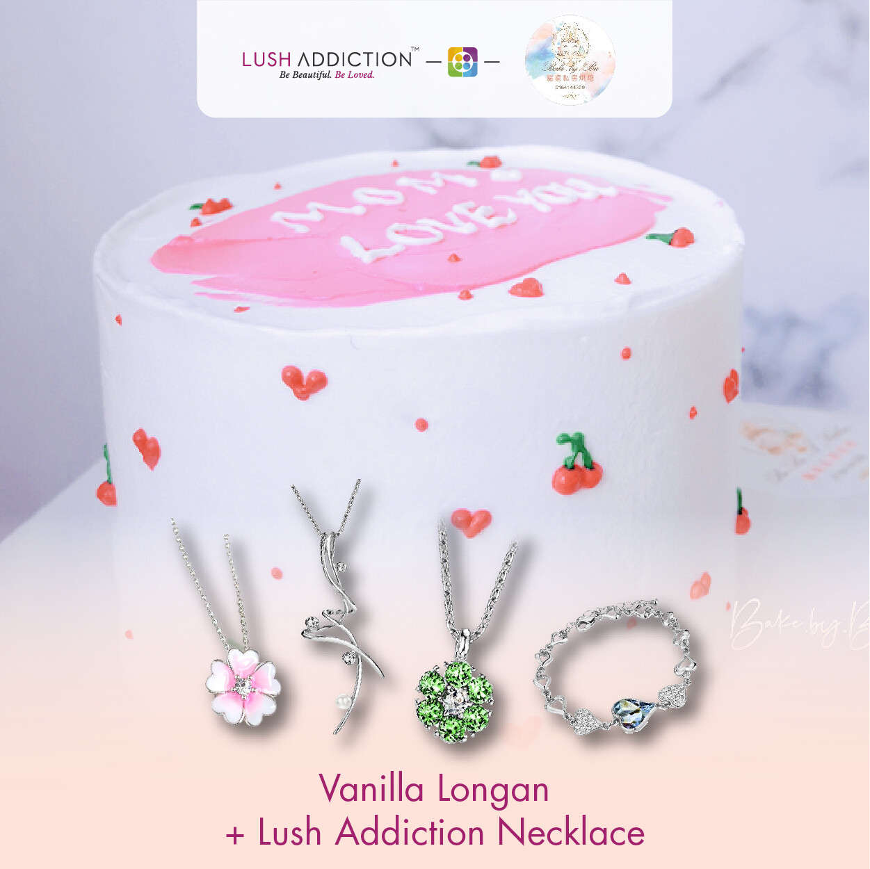 Vanilla longan + Lush Addiction Necklace (By: Bake By Bu from Penang)