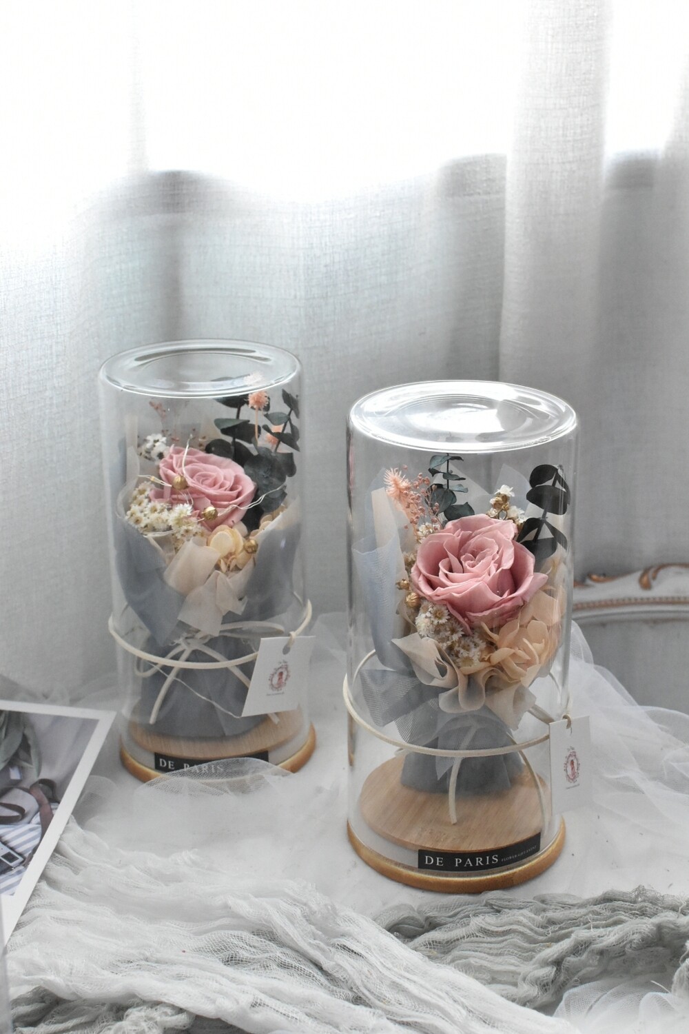Preserved Rose Bouquet Glass Jar (By: De Paris from Pulau Pinang)