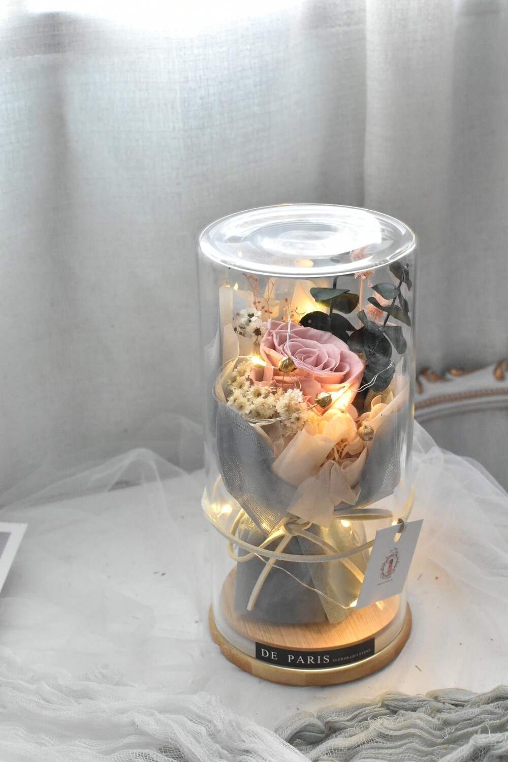 Preserved Rose Bouquet Glass Jar (By: De Paris from Pulau Pinang)