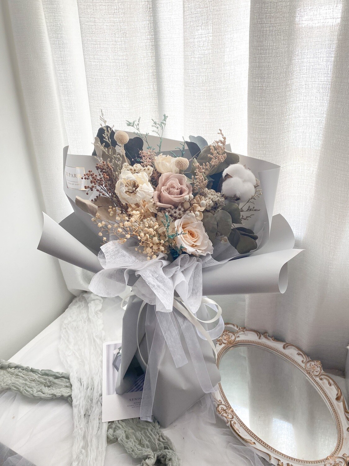 Vintage Preserved Dry Flower Bouquet (By: De Paris from Pulau Pinang)