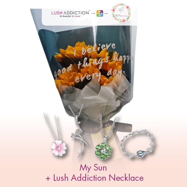 My Sun + Lush Addiction Necklace (By: Flower 4 U from Petaling Jaya)