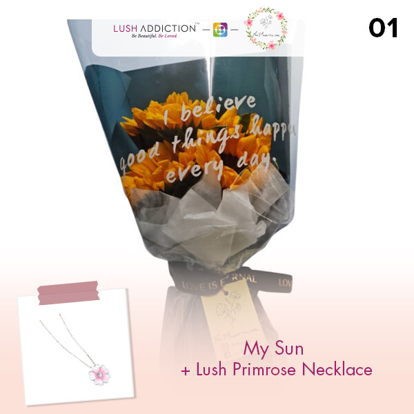 My Sun + Lush Addiction Necklace (By: Flower 4 U from Petaling Jaya)