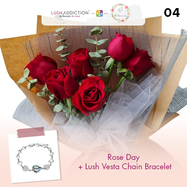 Rose Day + Lush Addiction Necklace (By: Flower 4 U from Petaling Jaya)
