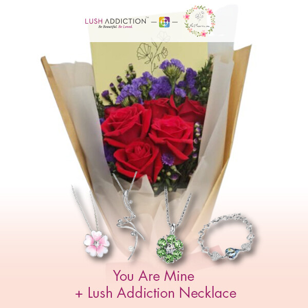 You Are Mine + Lush Addiction Necklace (By: Flower 4 U from Petaling Jaya)