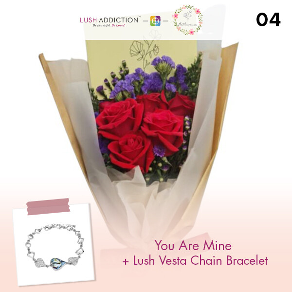 You Are Mine + Lush Addiction Necklace (By: Flower 4 U from Petaling Jaya)