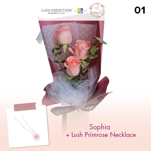 Sophia + Lush Addiction Necklace (By: Flower 4 U from Petaling Jaya)