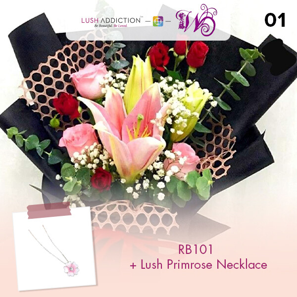 RB101 + Lush Addiction Necklace (By: Wistaria Florist from Sibu)