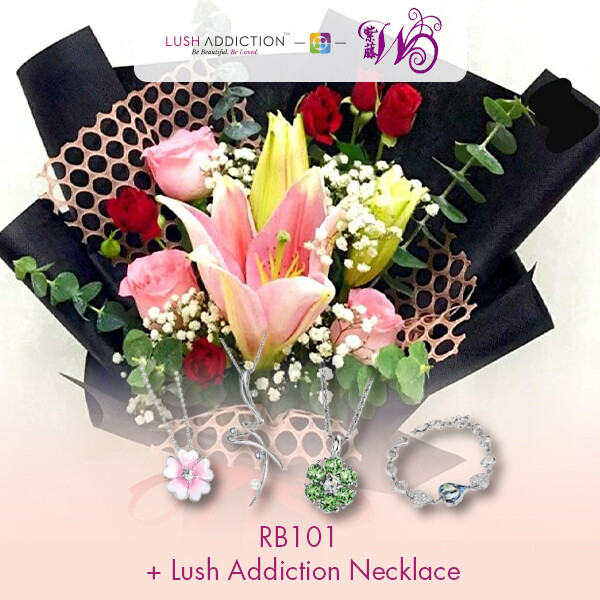 RB101 + Lush Addiction Necklace (By: Wistaria Florist from Sibu)