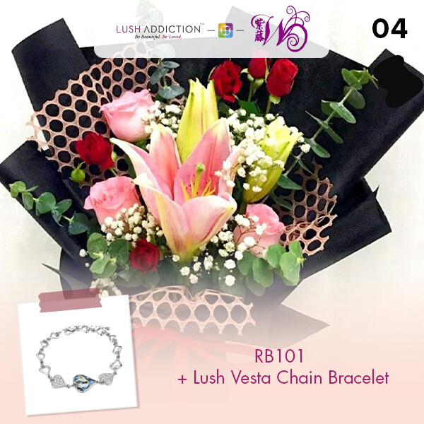 RB101 + Lush Addiction Necklace (By: Wistaria Florist from Sibu)